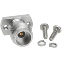 Johnson-Cinch Connectivity Solutions Panel Receptacle Jack 2 hole flange For 1.57-2.79mm Board Thickness 2.4mm Series