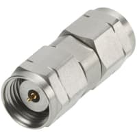 Johnson-Cinch Connectivity Solutions Adapter Assembly Plug to 1.85mm Plug, Stainless, 67 GHz, 50 Ohm, 1.85mm Series