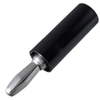 Johnson-Cinch Connectivity Solutions Black Banana Plug Insulated Round Solder/ Solderless Hole