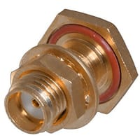 Johnson-Cinch Connectivity Solutions SMA Jack, One Piece Straight Cabled Bulkhead, RG402