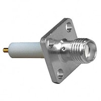 Johnson-Cinch Connectivity Solutions SMA Jack, Flange Mount, 4 Hole, Extended Dielectric