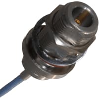 Johnson-Cinch Connectivity Solutions Type N Jack, Straight Cabled Bulkhead, RG316