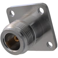 Johnson-Cinch Connectivity Solutions Type N Jack, 4 Hole Flange Mount