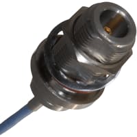 Johnson-Cinch Connectivity Solutions Type N Jack, Straight Cabled Bulkhead, RG142