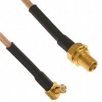 Johnson-Cinch Connectivity Solutions Straight Plug to Right Angle Plug, RG317, 6" (152mm), MCX 50 Ohm Series