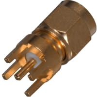 Johnson-Cinch Connectivity Solutions SMA Plug Termination, 50 Ohm, Gold Plated