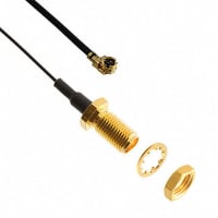 Johnson-Cinch Connectivity Solutions RA Plug-SMA Straight Bulkhead Jack, 2.5mm, Teflon Coaxial, 250mm, UMC MP Series