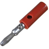 Johnson-Cinch Connectivity Solutions Red Banana Plug Insulated Round Solderless Set Screw