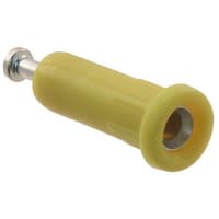 Johnson-Cinch Connectivity Solutions Yellow Tip Jack, Rib-Loc Panel Mount for .080" (2.0mm) Plug