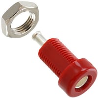 Johnson-Cinch Connectivity Solutions Red Banana Jack Assembly, .166