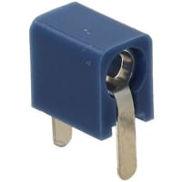 Johnson-Cinch Connectivity Solutions Blue Tip Jack, Mini Horizontal PCB Mount For Diameter .080 Plug