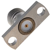 Johnson-Cinch Connectivity Solutions SMA Jack, 2-Hole Flange, .015 Socket, Field Replace, Standard SMA Coax Series