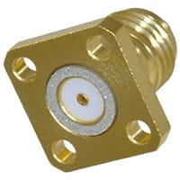 Johnson-Cinch Connectivity Solutions SMA Jack, .375 Sq 4-Hole, .018 Socket, Field Replace, Standard SMA Coax Series