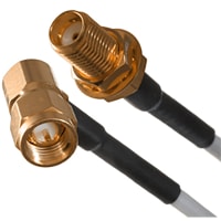 Johnson-Cinch Connectivity Solutions SMA Right Angle Plug-SMA Bulkhead Jack, RG316DS, 6in, 152mm, SMA RF Cable Series