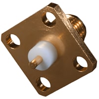 Johnson-Cinch Connectivity Solutions SMA Jack, .500 Sq 4-Hole Flange, Extended Dielectric, Standard SMA Coax Series