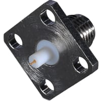 Johnson-Cinch Connectivity Solutions SMA Jack, .500 Sq 4-Hole, Extended, .010 Contact, Standard SMA Coax Series