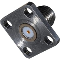 Johnson-Cinch Connectivity Solutions SMA Jack, .500 Sq 4-Hole, .015 Socket, Field Replace, Standard SMA Coax Series