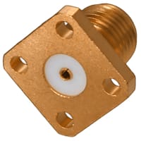 Johnson-Cinch Connectivity Solutions SMA Jack, .375 Sq 4-Hole, .020 Socket, Field Replace, Standard SMA Coax Series