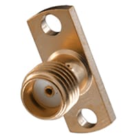 Johnson-Cinch Connectivity Solutions SMA Jack, 2-Hole Flange, .015 Socket, Field Replace, Standard SMA Coax Series