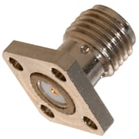 Johnson-Cinch Connectivity Solutions SMA Jack, .375 Sq 4-Hole, .018 Socket, Field Replace, Standard SMA Coax Series