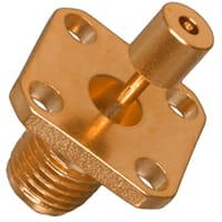 Johnson-Cinch Connectivity Solutions SMK 2.92mm Jack, 4 Hole Flange Mount, Field Replaceable