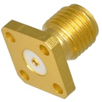 Johnson-Cinch Connectivity Solutions SMA Jack, .500 Sq 4-Hole, .036 Socket, Field Replace, Standard SMA Coax Series