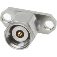 Johnson-Cinch Connectivity Solutions Panel Receptacle Plug, 2 hole flange, Accept Pin 0.3mm, 2.4mm Series