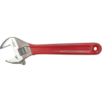 Jonard Wrench, Adjustable, 1-5/16 in. (33 mm), 10in. Long, Red Chrome Plated Vanadium Steel