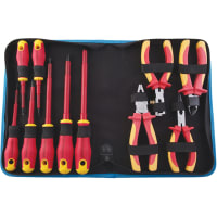 Jonard Insulated Tool Kit, 11 Tools Included, 10, 000VAC, For Hazardous Work Environments