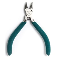 Jonard Semi-Flush Cut Pliers, Turquoise Handle, Jaw 5/8"x7/16"x1/4", Chrome Vanadium Steel