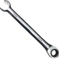 Jonard Wrench, Combo Ratcheting, 7/16in., 6.5in. Long, Chrome Finish, Vanadium Steel