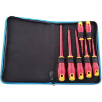 Jonard Insulated Tool Kit; Incl 3 Phillips and 4 Slotted screwdrivers; case