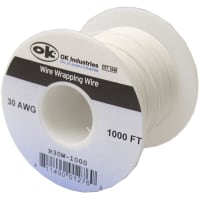 Jonard Wire, 30AWG KYNAR INSUL 1000' SPOOL WHITE