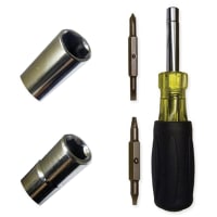 Jonard Robertson Screwdriver; 6-IN-1; Alloy Steel Shaft; Rubber Handle; Magnetic Tip