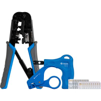 Jonard Network Tool Kit with 3 Tools, 10 RJ45 and 10 RJ11 Connectors