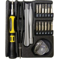 Jonard Smart Phone/Tablet Repair Kit, 13 Bits/2 Prying Tools/Opener/Eject Tool/Tweezers