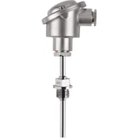 JUMO Screw-in RTD temperature probe, form B, -50 to 400 *C, 1x Pt100, 2-wire