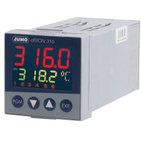 JUMO Jumo PID Temperature Controller, 96 x 96mm, 4 Output Logic, Relay, 110-240 VAC