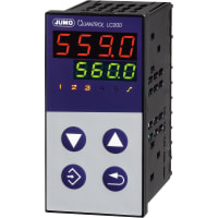 JUMO PID Temperature Controller, 48 x 96mm, 2 Output Logic, Relay, 20-30 VAC, VDC