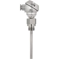 JUMO Jumo 2 wire PT100 Sensor, -50C min +400C max, 100mm Probe Length x 6mm Diameter