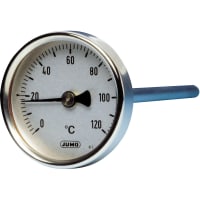 JUMO Dial Thermometer, Centigrade Scale, 0 +250 C Immersion