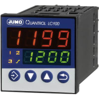 JUMO PID controller, 110-240 VAC, 48 X48mm, 1x analog/relay