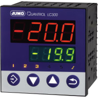 JUMO PID controller, 110-240 VAC, 96 X96mm, 1x analog/relay