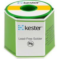 Kester Solder Solder Wire, 3.3% Flux, Lead-Free, Sn96.5Ag3.0Cu0.5, .031 Dia, 1 lb, 48 Series