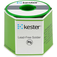 Kester Solder Solder Wire;water-sol flux;lead-free;Sn96.5Ag3.0Cu0.5;.062 dia;core 3.3%;1 lb