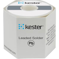 Kester Solder Solder Wire, halide-free rosin no-clean flux, Sn63Pb37, .031 dia, core 1.1%, 1 lb