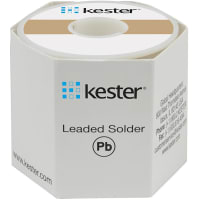 Kester Solder Solder Wire, halide-free rosin no-clean flux, Sn63Pb37, .031 dia, core 3.3%, 1 lb