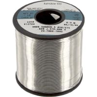 Kester Solder Solder Wire;no-clean flux;lead-free;Sn96.5Ag3.0Cu0.5;.02 dia;core 2.2%;1 lb