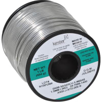 Kester Solder Solder Wire;rosin flux;lead-free;Sn96.5Ag3.0Cu0.5;.062 dia;core 3.3%;1 lb