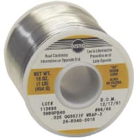 Kester Solder Wire, Solder, Sn60Pb40, 0.025 in., Flux-Cored Solder Wire, 1 lbs.